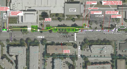 Significant summer makeover coming for Okanagan College Transit Exchange